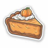Cartoon pompoentaart sticker (Voorkant)