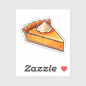 Cartoon pompoentaart sticker (Vel)