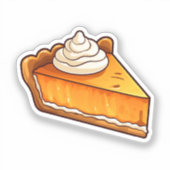 Cartoon pompoentaart sticker (Voorkant)