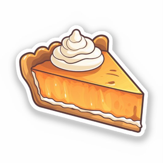 Cartoon pompoentaart sticker (Voorkant)