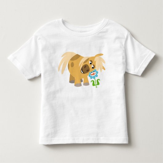 Cartoon Pony en Bloed kind T-shirt (Voorkant)