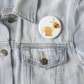 Cartoon Pony en Blokkerknop badge Ronde Button 5,7 Cm (In situ)