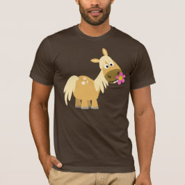 Cartoon Pony en Flower T-shirt