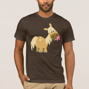 Cartoon Pony en Flower T-shirt