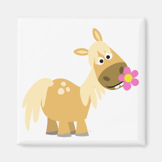 Cartoon Pony en ventilatormagneet Magneet