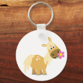 Cartoon Pony en ventilatorsleutelhanger Sleutelhanger (Voorkant)
