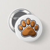 Cartoon poot illustratie ronde button 5,7 cm (Voorkant /achterkant)