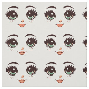 cartoon pop gezicht art illustraties stof