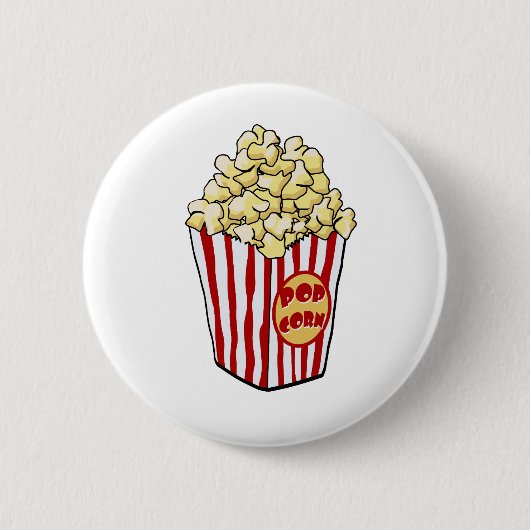 Cartoon Popcorn Bag Button (Voorkant)