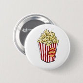 Cartoon Popcorn Bag Button (Voorkant /achterkant)