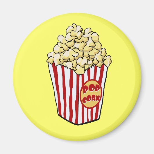 Cartoon Popcorn Bag Magnet (Voorkant)