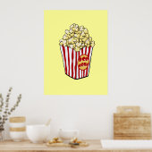Cartoon Popcorn Bag Print (Keuken)