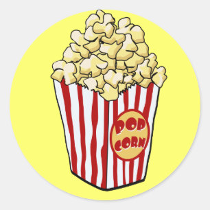 Cartoon Popcorn Bag Sticker