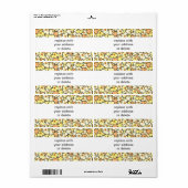 Cartoon Popcorn Etiket (Full Sheet)