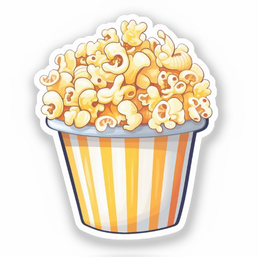 Cartoon popcorn sticker (Voorkant)