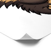 Cartoon porcupine illustratie poster (Hoek)