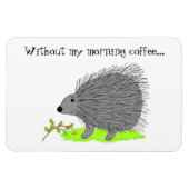 Cartoon Porcupine met Cute Gezegde Magneet (Horizontaal)
