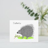 Cartoon Porcupine - Sorry Briefkaart (Staand voorkant)