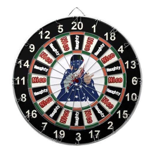 Cartoon Portret van Donald Trump Dartbord (Voorkant)