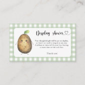 Cartoon potato - display douchekaart informatiekaartje (Voorkant)