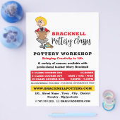 Cartoon Potter, pottenklassen, potten omkeren Flyer (Enkel)