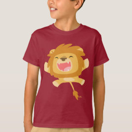 Cartoon Pouncing Lion Children T-shirt