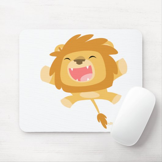 Cartoon Pouncing Lion mousepad Muismat (Met muis)
