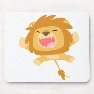 Cartoon Pouncing Lion mousepad Muismat