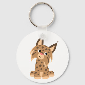 Cartoon Prankish Lynx Sleutelhanger