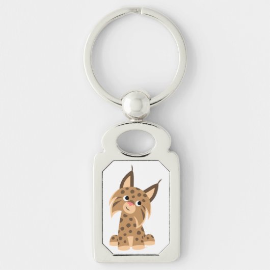 Cartoon Prankish Lynx Sleutelhanger (Voorkant)