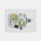 Cartoon Proud Slytherin Crest Fleece Deken (Voorkant (Horizontaal))