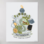 Cartoon Proud Slytherin Crest Poster (Voorkant)
