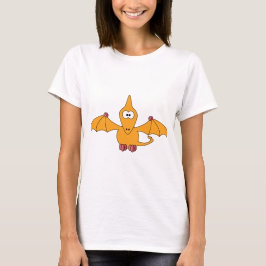 Cartoon Pterodactyl (geel) T-shirt (Voorkant)