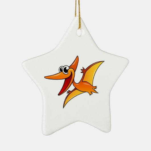 Cartoon Pterodactyl Keramisch Ornament (Rechts)
