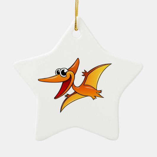 Cartoon Pterodactyl Keramisch Ornament (Voorkant)