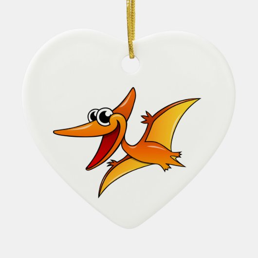 Cartoon Pterodactyl Keramisch Ornament (Voorkant)