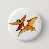 Cartoon Pterodactyl Ronde Button 5,7 Cm (Voorkant)
