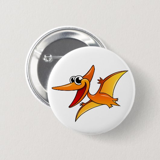 Cartoon Pterodactyl Ronde Button 5,7 Cm (Voorkant /achterkant)