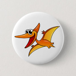 Cartoon Pterodactyl Ronde Button 5,7 Cm