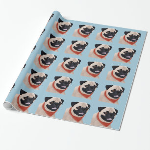 Cartoon Pug Cadeaupapier