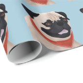 Cartoon Pug Cadeaupapier (Rol Hoek)