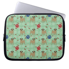 Cartoon Pug Laptop Sleeve