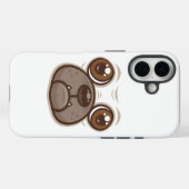 Cartoon Pug Mok Puggenhond Gezicht Case-Mate iPhone Case (Achterkant (horizontaal))