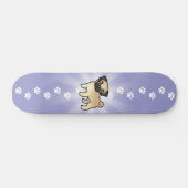 Cartoon Pug Persoonlijk Skateboard (Horizontaal)