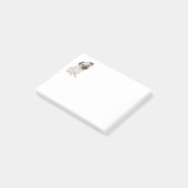 Cartoon Pug Puppy Dog Post IT Sticky Notes (Schuin)