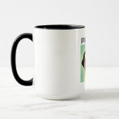 Cartoon pug puppy mugshot schattig portret mok (Links)