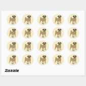Cartoon Pug Ronde Sticker (Vel)