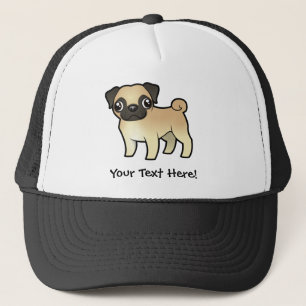 Cartoon Pug Trucker Pet