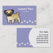 Cartoon Pug Visitekaartje (Voorkant / Achterkant)
