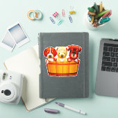 Cartoon Puppies Sticker (iPad Cover)